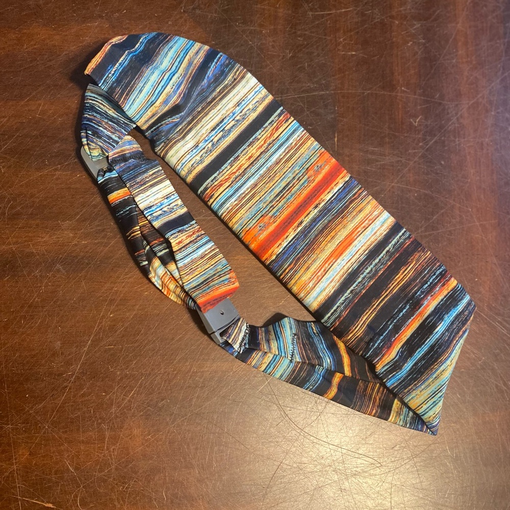 Vibrant Striped Waistband Multi pocket Adjustable